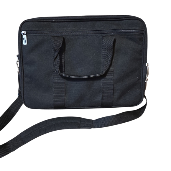 American Tourister black laptop briefcase or messenger bag GUC Travel Work - Picture 13 of 13